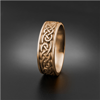 Wide Infinity Wedding Ring in 18K Rose Gold